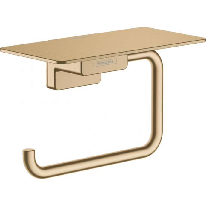 Держатель туалетной бумаги с полкой AddStoris Hansgrohe 41772140, шлиф. бронза - 0