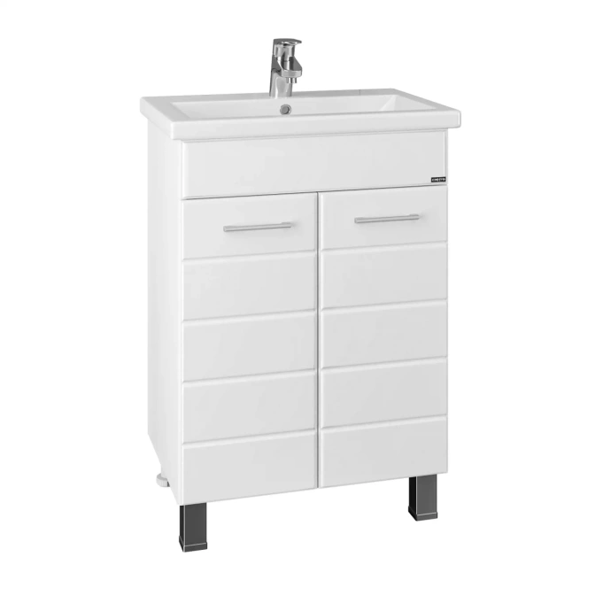 Тумба с раковиной напольная Санта Омега 60 белый - 4