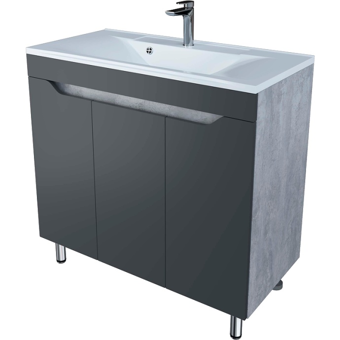 Тумба под раковину Stella Polar Абигель 90 серый SP-00001126 - 0