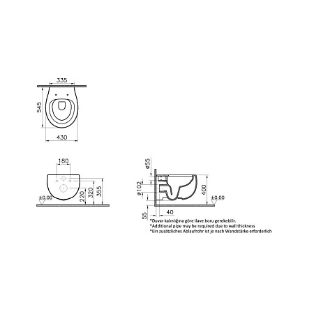 Подвесной унитаз Vitra Memoria белый с крышкой-сиденьем - 2