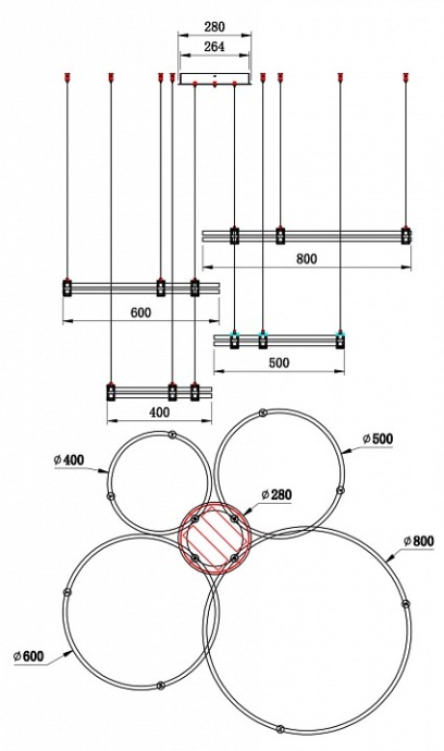 Подвесной светильник Stilfort Tooring 4006/05/04PL - 1