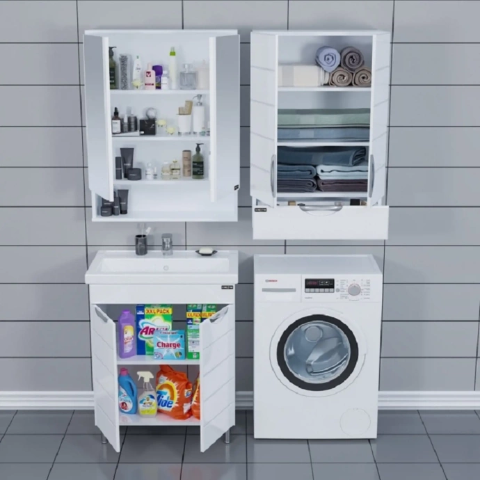 Тумба с раковиной Санта Родос 70 белый - 3