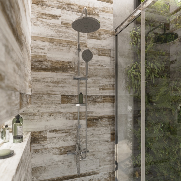 Смеситель для ванны с душем STWORKI by Damixa Стокгольм HFSG10000 хром, однорычажный, настенный, латунь - 4