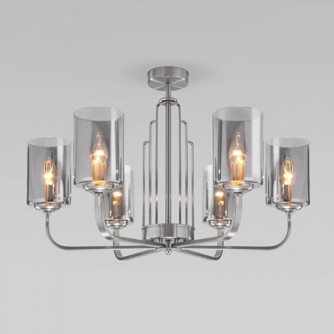 Люстра на штанге Eurosvet Defi 60138/6 сатин-никель - 0