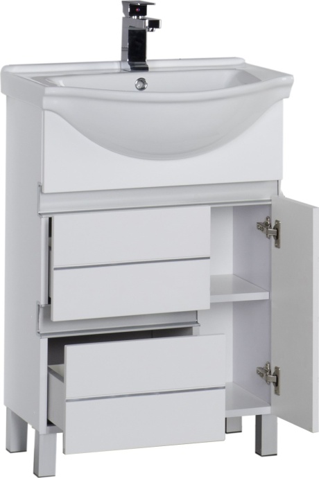 Мебель для ванной Aquanet Доминика 60 белая - 15