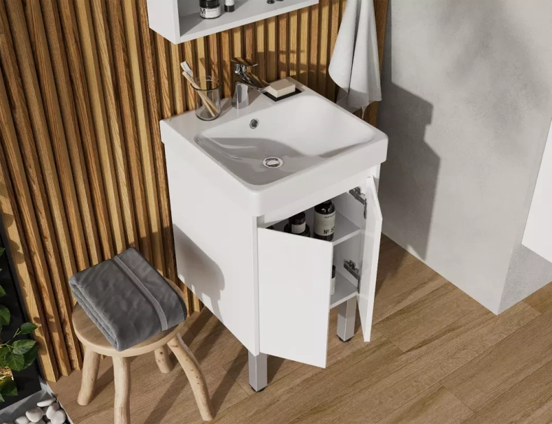 Тумба с раковиной Aquaton Сканди Doors 45 белый 1A2787K0SD010 - 5