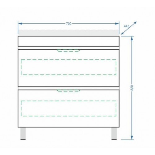 Тумба под раковину напольная Stella Polar Памелла 70 белая SP-00000634 - 2