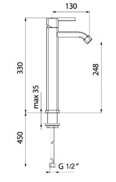 Смеситель для раковины Webert Azeta хром  AZ830402015 - 2