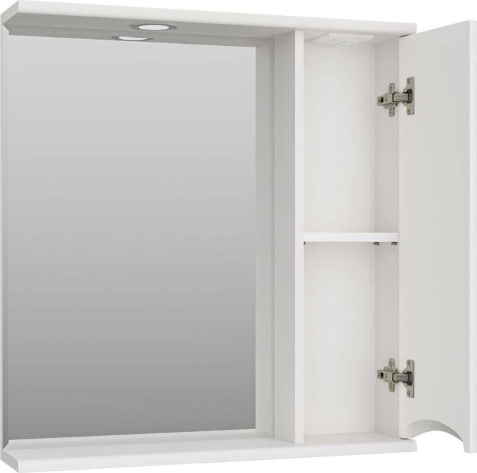 Зеркало-шкаф Misty Атлантик 70 R белый с подсветкой  П-Атл-4070-010П - 3