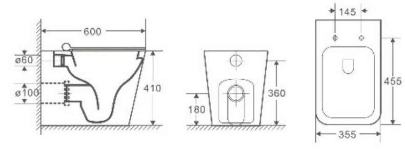 Унитаз приставной Weltwasser WW SK Gelbach 002GL-WT безободковый с микролифтом белый  10000003664 - 1