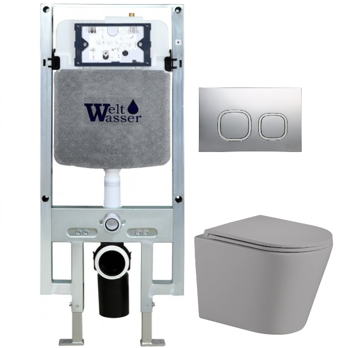 Комплект Weltwasser AMBERG 497 ST + SALZBACH 004 MT-GR + AMBERG RD-CR  10000006760 - 0