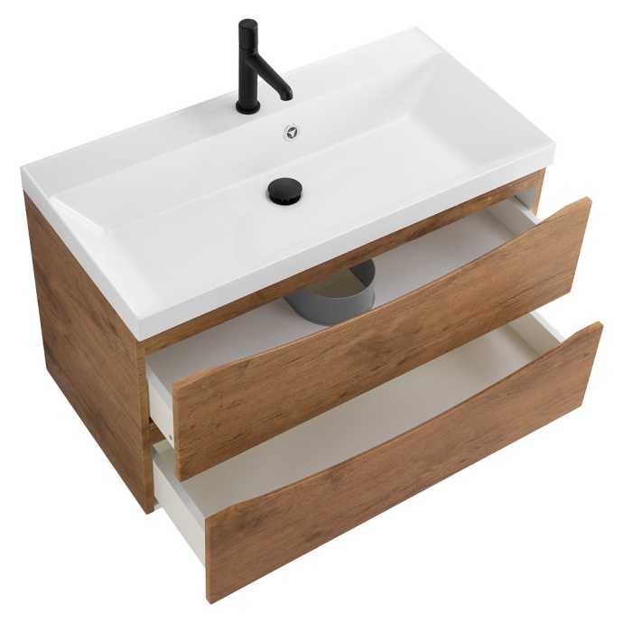 Тумба с раковиной BelBagno Marino 90 светлое дерево - 9