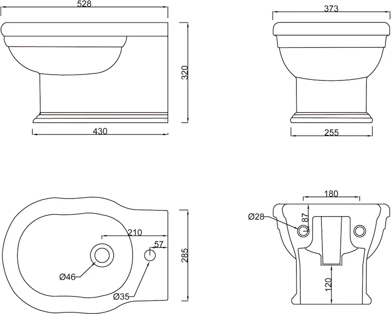 Биде подвесное BelBagno Boheme белый  BB115BH - 5