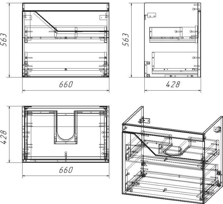 Тумба под раковину Бриклаер Брайтон 70 глиняный серый  4627125415814 - 8