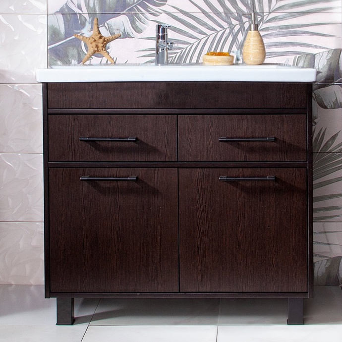 Тумба с раковиной Бриклаер Чили 90 венге С - 0