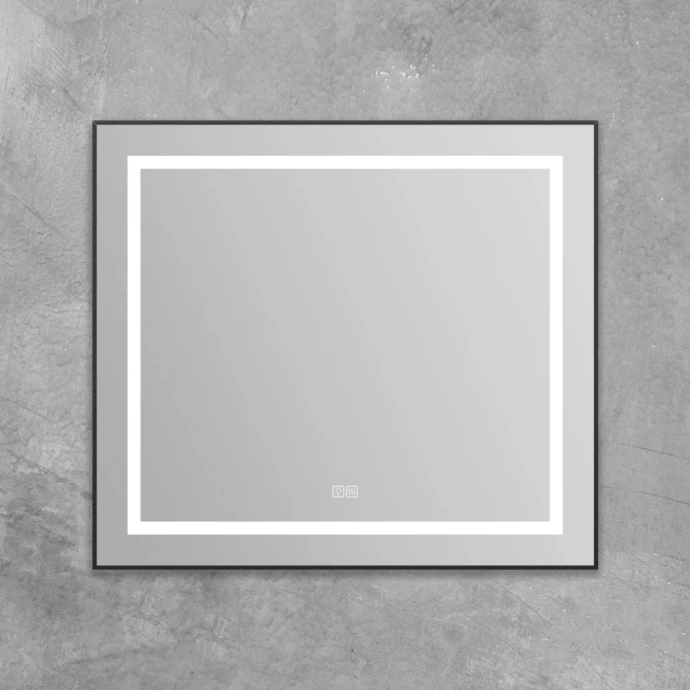 Зеркало BelBagno Kraft  88.5х78.5 с подсветкой, подогревом, черное  SPC-KRAFT-885-785-TCH-WARM-NERO - 3