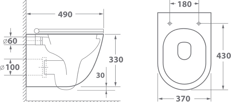 Унитаз подвесной Owl 1975 Vind Cirkel-H TOWLT190302 безободковый - 3
