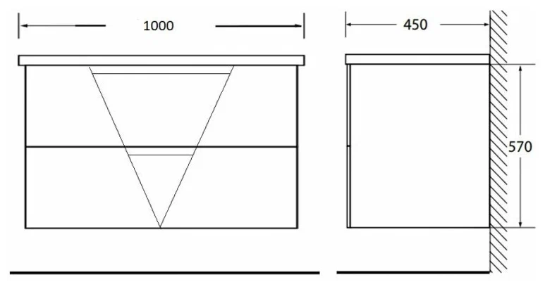Комплект мебели BelBagno Vittoria 100 серый - 8