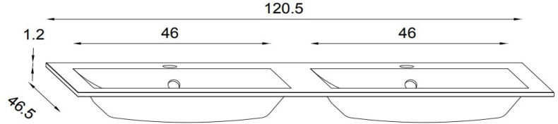 Раковина мебельная двойная Jacob Delafon Sherwood 120 бежевый матовый EB1831RU-DE5 - 2