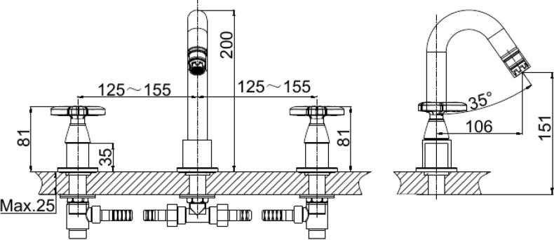 Смеситель для раковины D&K DA138-2  DA1384141 - 1
