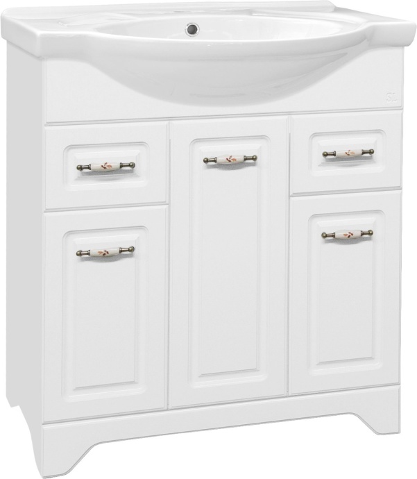 Мебель для ванной Style Line Олеандр-2 75 Люкс, белая - 6