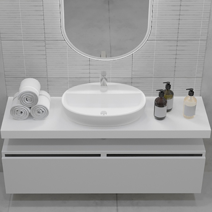 Столешница под раковину Armadi Art Flat 140 белый 869-140 - 1