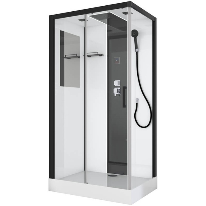 Душевая кабина Black&White Galaxy 110х80 хром 8800110 - 0