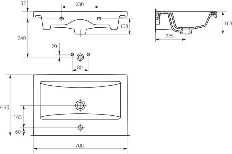 Мебель для ванной Cersanit Lara 70 - 4