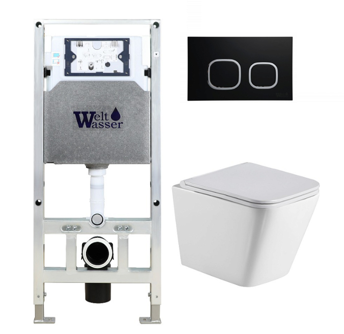 Комплект Weltwasser AMBERG 506 ST + GELBACH 004 GL-WT + AMBERG RD-BL  10000006863 - 0