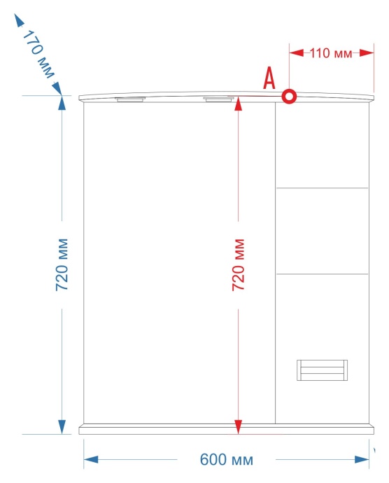 Мебель для ванной Misty Селена 60 - 12