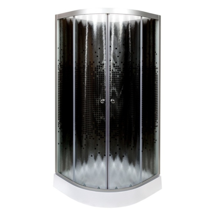 Душевая кабина Deto L 90х90 с гидромассажем, без крыши, черный  L809NGMBLACK - 0