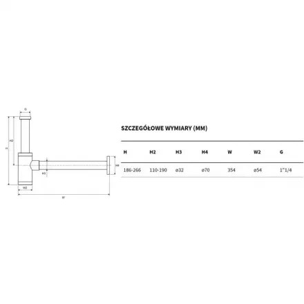 Сифон для раковины Excellent декоративный хром INEX.2018CR - 1