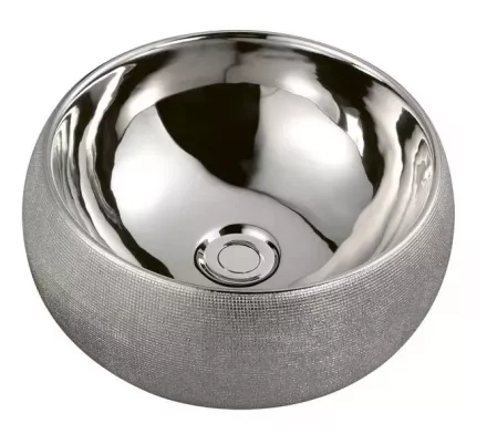 Раковина накладная Armadi Art NeoArt 39 серебро 863 - 0