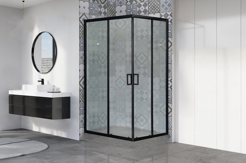 Душевой уголок Royal Bath HPD 120х90 профиль черный стекло матовое RB9120HPD-C-BL - 1