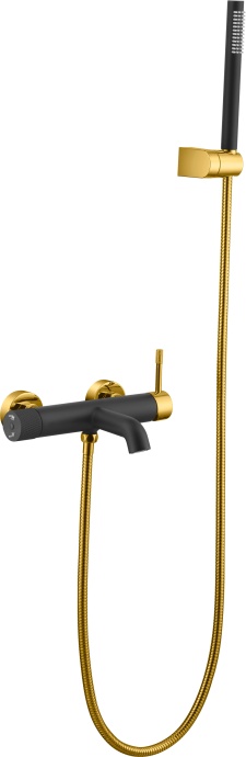 Смеситель для ванны с душем Boheme Uno 463-BG black gold - 1