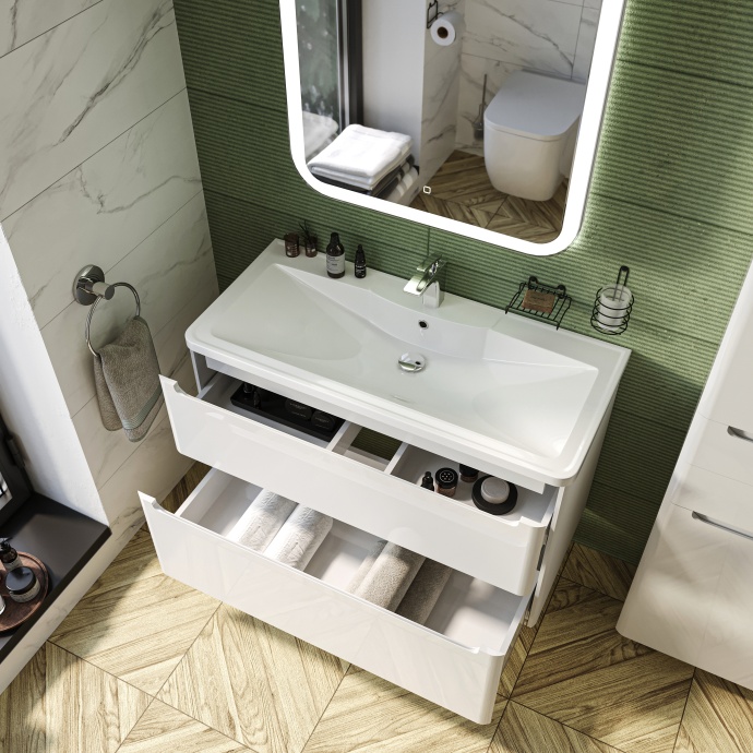 Мебель для ванной STWORKI Монтре 100 белая 555341 - 5