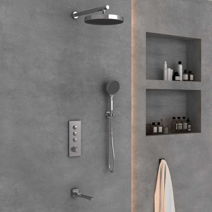 Душевой комплект Vincea Inspire с термостатом хром VSFW-433TI2CH - 2