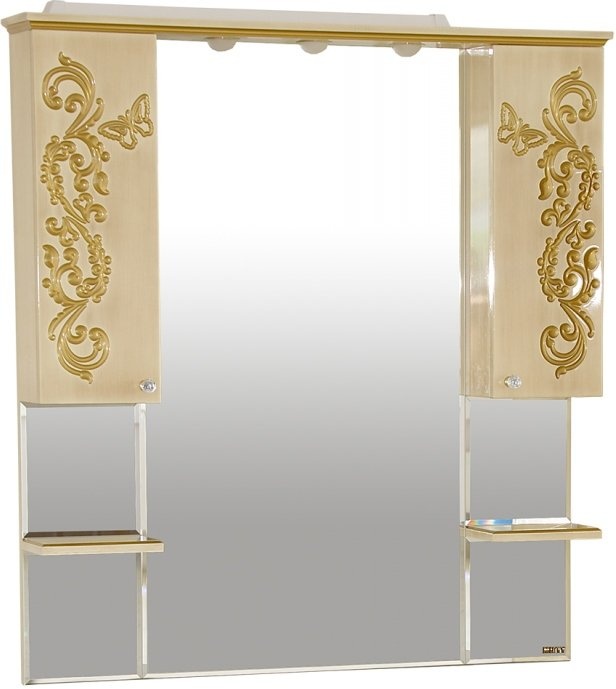 Зеркало Misty Бабочка 120 бежевый, патина Л-Баб04120-033Св - 3