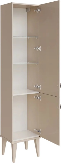 Шкаф-пенал для ванной ASB-Woodline Федерика 40 тирамису софт 80445 - 3