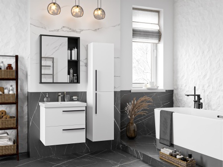 Тумба под раковину Misty Ненси 60 белая матовая П-Нен-09060-012Я - 2