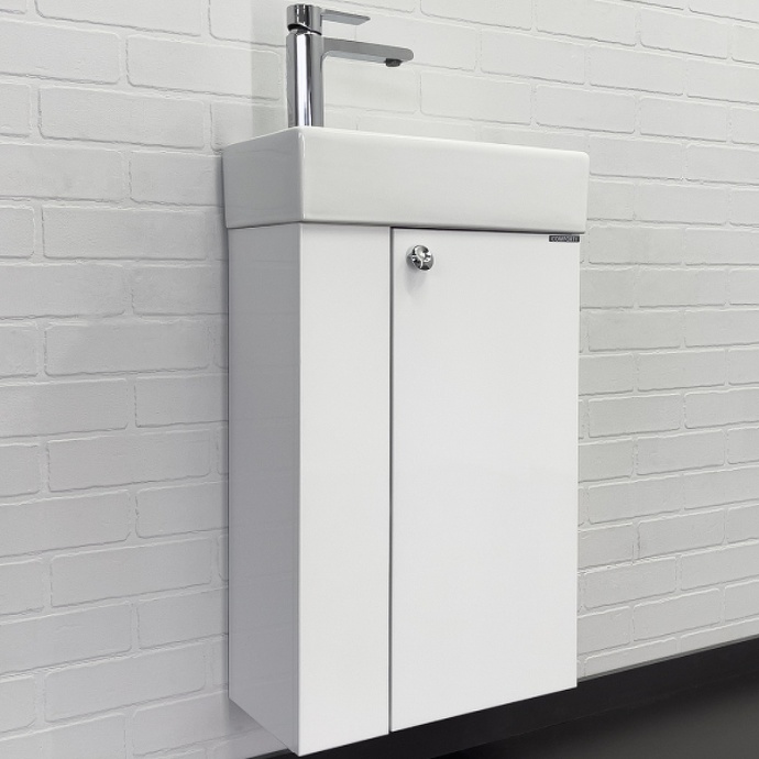 Тумба с раковиной Comforty Асти 40 белый глянец 00-00012835 - 0