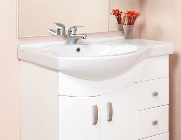 Тумба под раковину Onika Эльбрус 82 R белый  108202 - 2