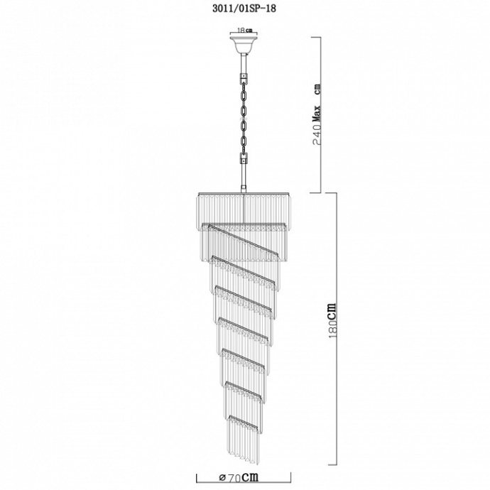 Подвесной светильник Divinare Charlotte 3011/01 SP-18 - 3