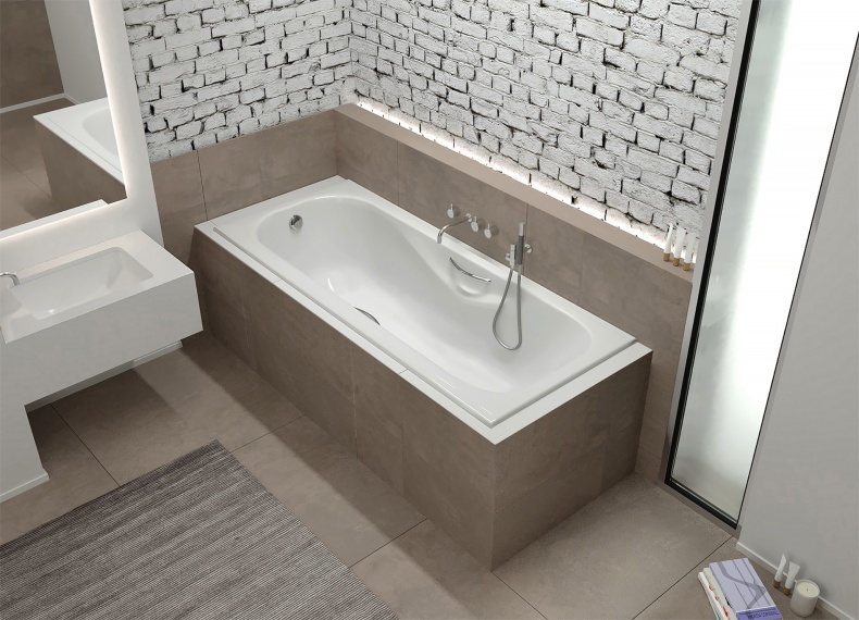 Чугунная ванна DIWO Ярославль 170x75 с ручками 566393 - 0