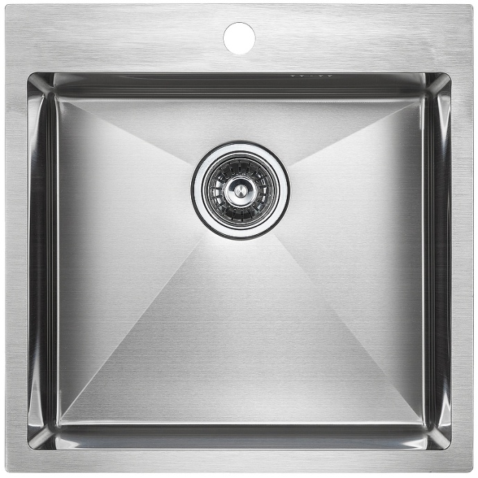 Мойка кухонная Paulmark Kroner 51 брашированная сталь PM215151-BS - 0