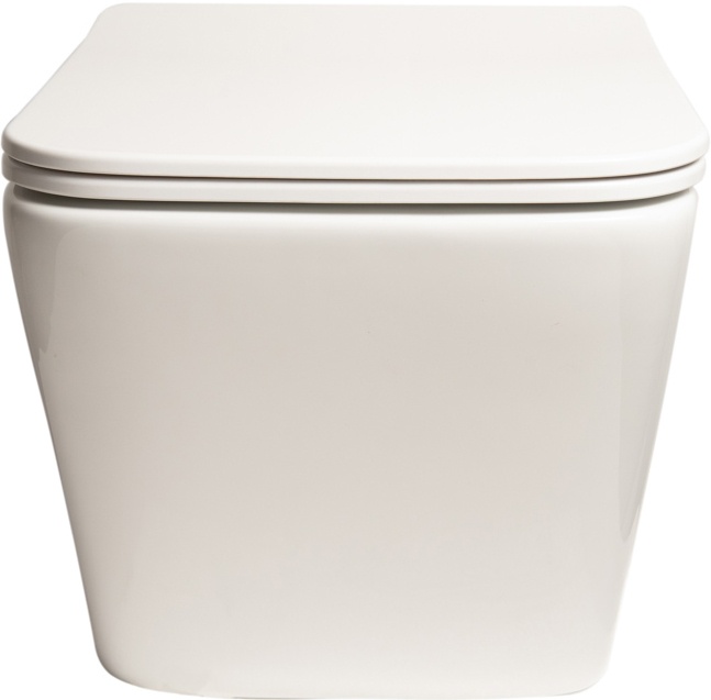 Унитаз подвесной SantiLine SL-5004SM-BD безободковый, с микролифтом - 1