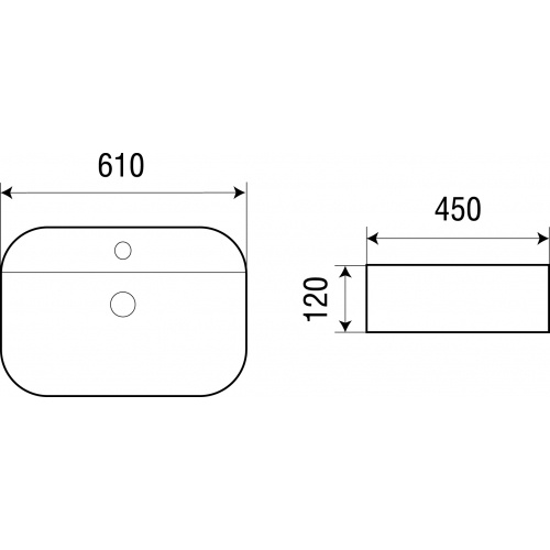 Раковина накладная Weltwasser WW ELBACH 2205 61 белый  10000003826 - 1
