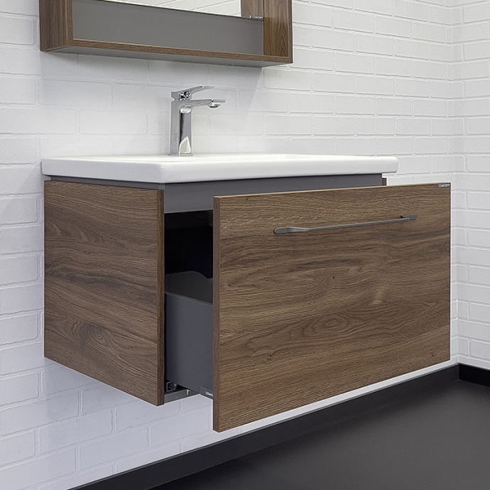 Тумба с раковиной Comforty Томари 70 дуб темно-коричневый 00-00001279 - 2