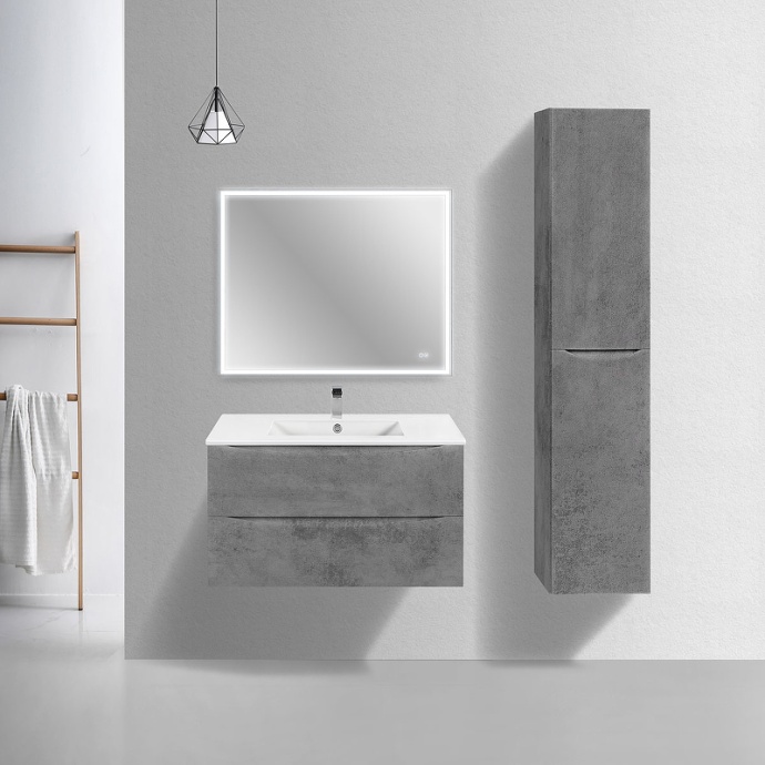 Тумба под раковину Vincea Mia Slim 90 серая VMC-2MC900S1BT - 1