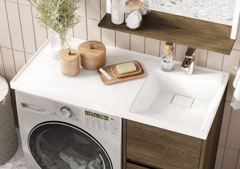 Тумба с раковиной Aquaton Лондри 40 темное дерево 1A2670K1LHDY0 - 4